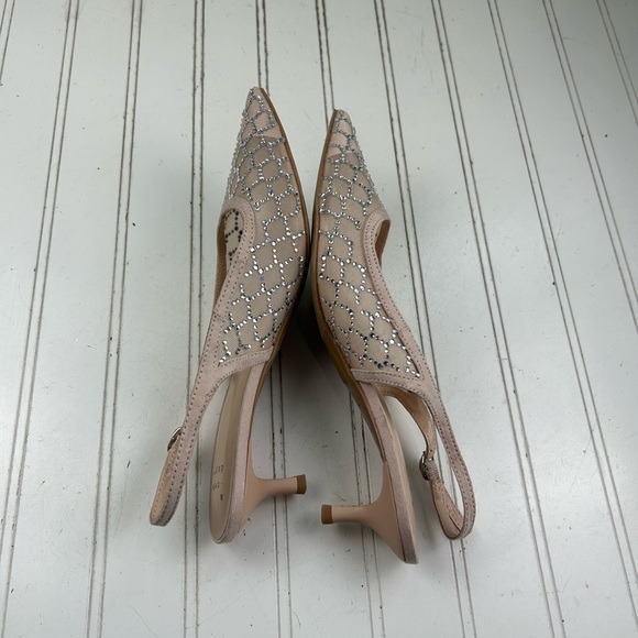 A New Day Gigi Embellished Slingback Kitten Heel in Beige Womenโs Size 7.5 - Picture 4 of 8
